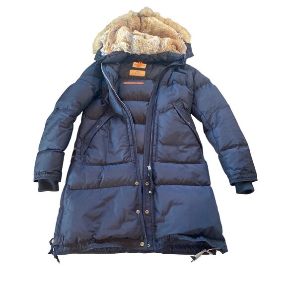 Parajumpers Women's S Long Bear Navy Blue Down Insulated Jacket Arctic Parka \* - Picture 3 of 17